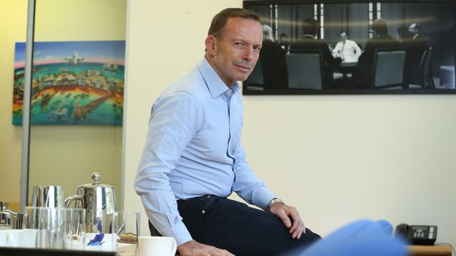 Tony Abbott pictured at his Manly office. Picture: Britta Campion / The Australian