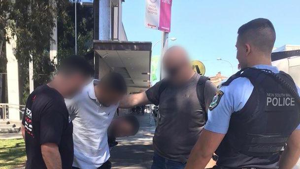 The man was taken to Bankstown police station, where charges are expected to be laid. Picture: NSW Police