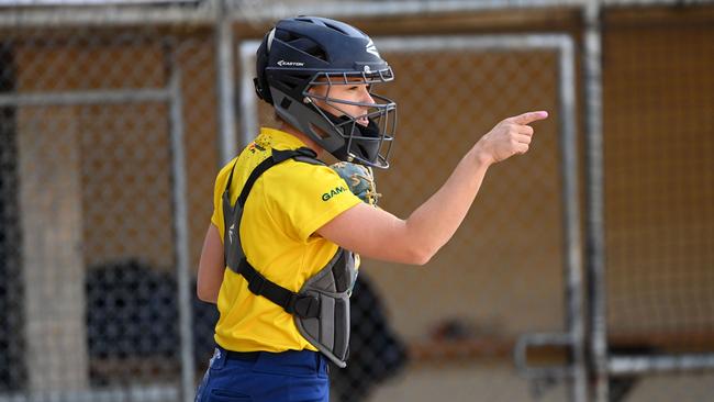 Softballer Belinda White.