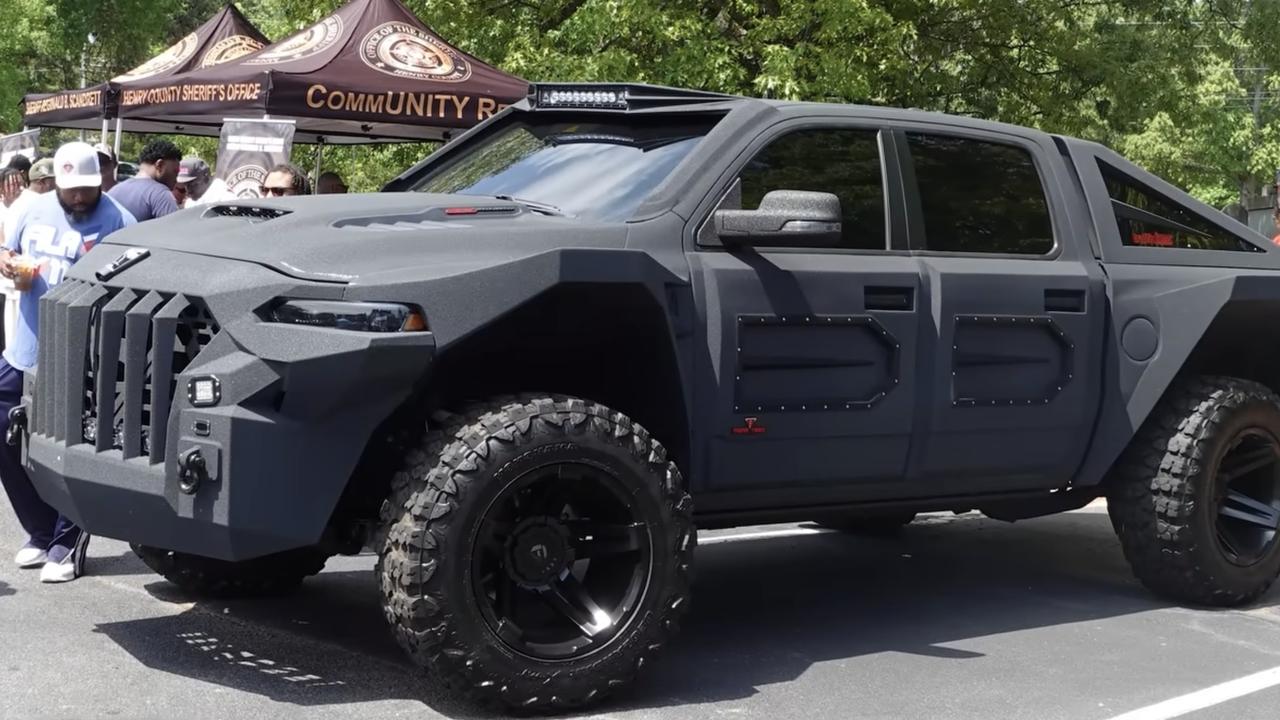 Shaq's custom-built Ram 1500 TRX disguised as an Apocalypse Monster Truck. Picture: Instagram