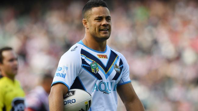 Jarryd Hayne never performed at his peak for the Titans.. (AAP Image/David Moir)