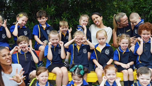 MY FIRST YEAR: Funny faces. Gympie South State School Preps. Picture: Patrick Woods.
