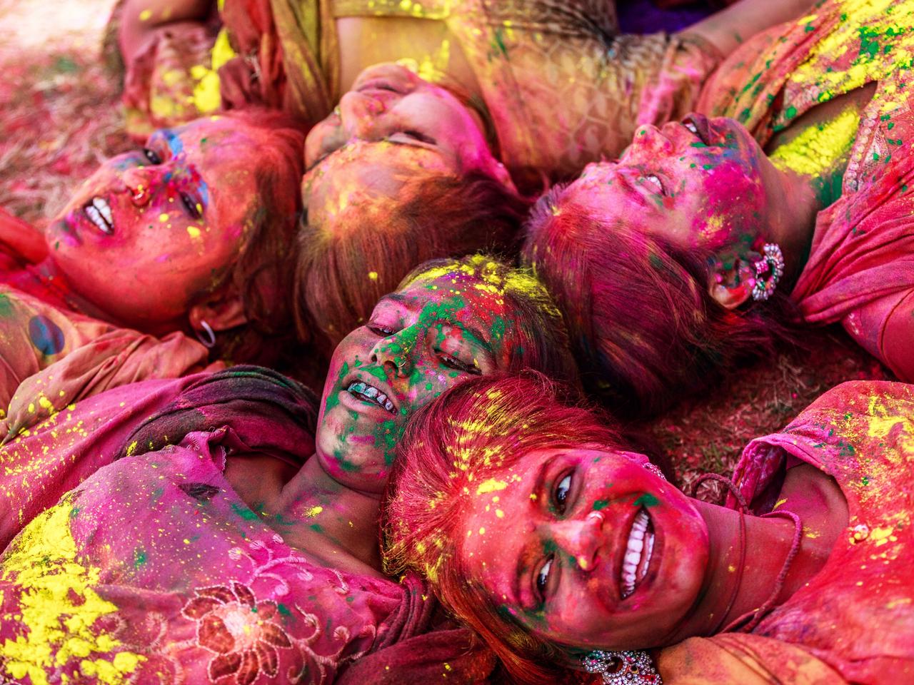 Indian People Celebrating Holi Festival