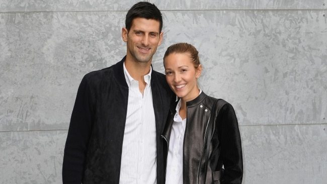 Novak Djokovic, pictured with wife Jelena, will face a hearing on Sunday in hopes of overturning the ruling by Immigrations Minister Alex Hawke.  Picture: Venturelli/WireImage