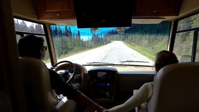 On their latest anniversary in May, Justin Trudeau posted a photo online of the pair holding hands as they drove along a remote Canadian highway in a motor home, with the caption ‘Every mile of this journey together is an adventure. I love you Soph’.