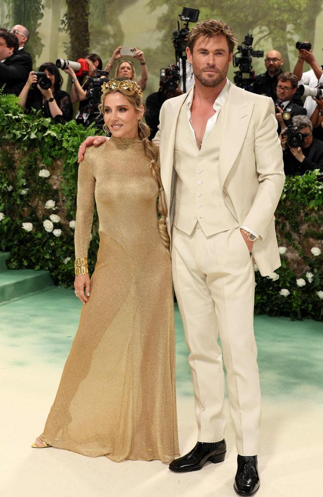 Elsa Pataky and Chris Hemsworth. Picture: Getty Images via AFP