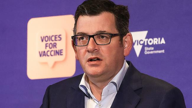 Victorian Premier Daniel Andrews urged people not to cancel their vaccine bookings. Picture: NCA NewsWire / Ian Currie