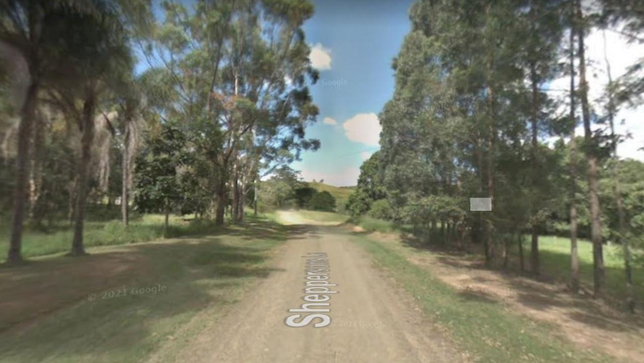 Sheppersons Lane at Kin Kin, where a woman was taken to hospital after being attacked by a kangaroo. Photo: Google Maps