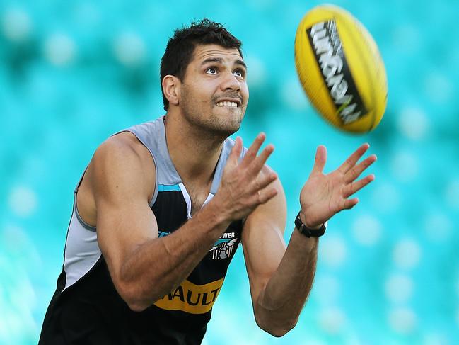 Patrick Ryder during Port Adelaide training at SCG ahead of Thursday nights match against the Swans. pic. Phil Hillyard