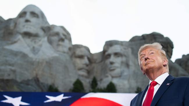 US President Donald Trump at Mount Rushmore earlier this year. Picture: Saul Loeb/AFP