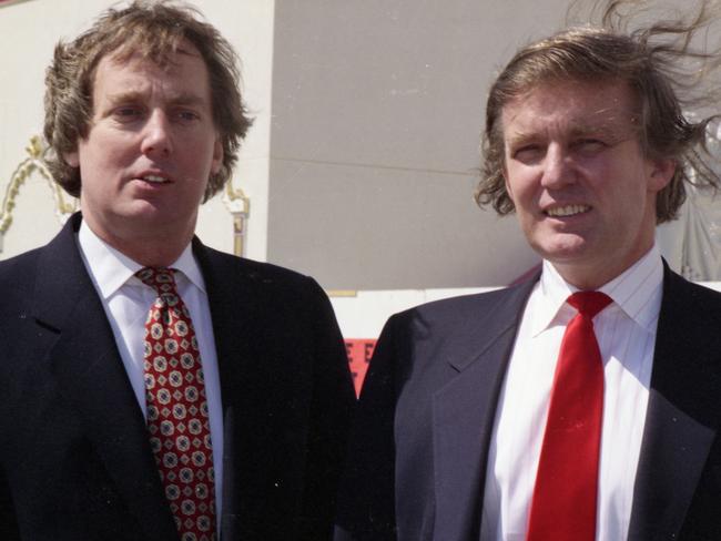 Robert Trump (left.) with brother Donald. Picture: Getty