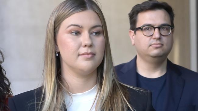 Brittany Higgins arrives at Federal Court during the defamation case in December 2023. Picture: NCA NewsWire/Jeremy Piper