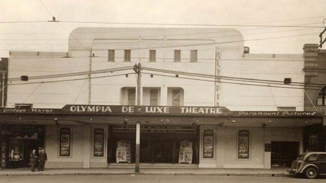 The Olympic Picture Theatre in 1910, which was refurbished and reopened as the Olympia Milk Bar in 1939.