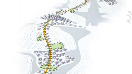 Graphic showing the future course of light rail on the Gold Coast.