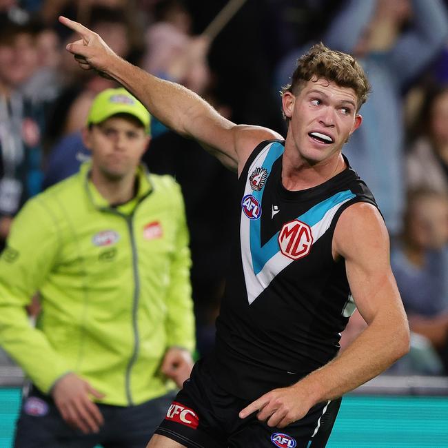 Mitch Georgiades of the Power. Picture: Sarah Reed/AFL Photos via Getty Images