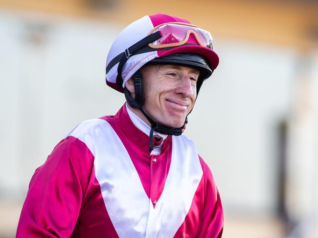 Jockey William Pike is seen after riding Royal Statue to victory in race 9, the Furnace and the Fundementals Up Next Handicap during Railway Stakes Day at Ascot Race course in Perth, Saturday, November 24, 2018. (AAP Image/Richard Wainwright) NO ARCHIVING, EDITORIAL USE ONLY