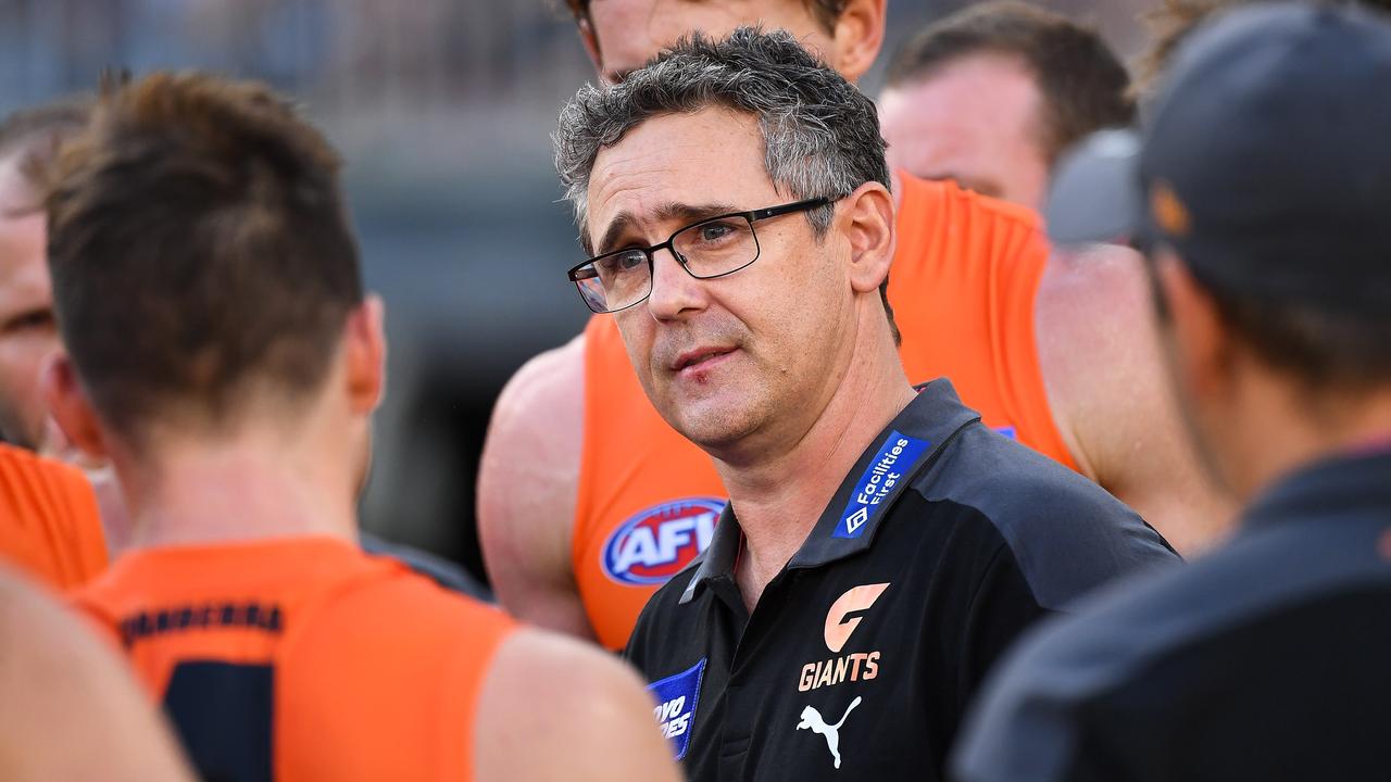 Leon Cameron is under pressure with the Giants without a win. Photo: Daniel Carson/AFL Photos via Getty Images.