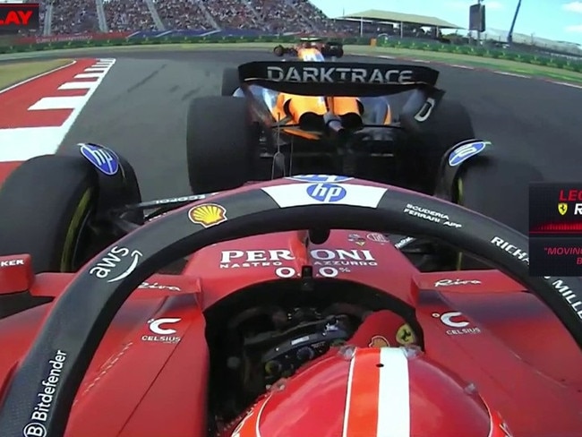 Charles Leclerc wasn't happy. Photo: Sky Sports.