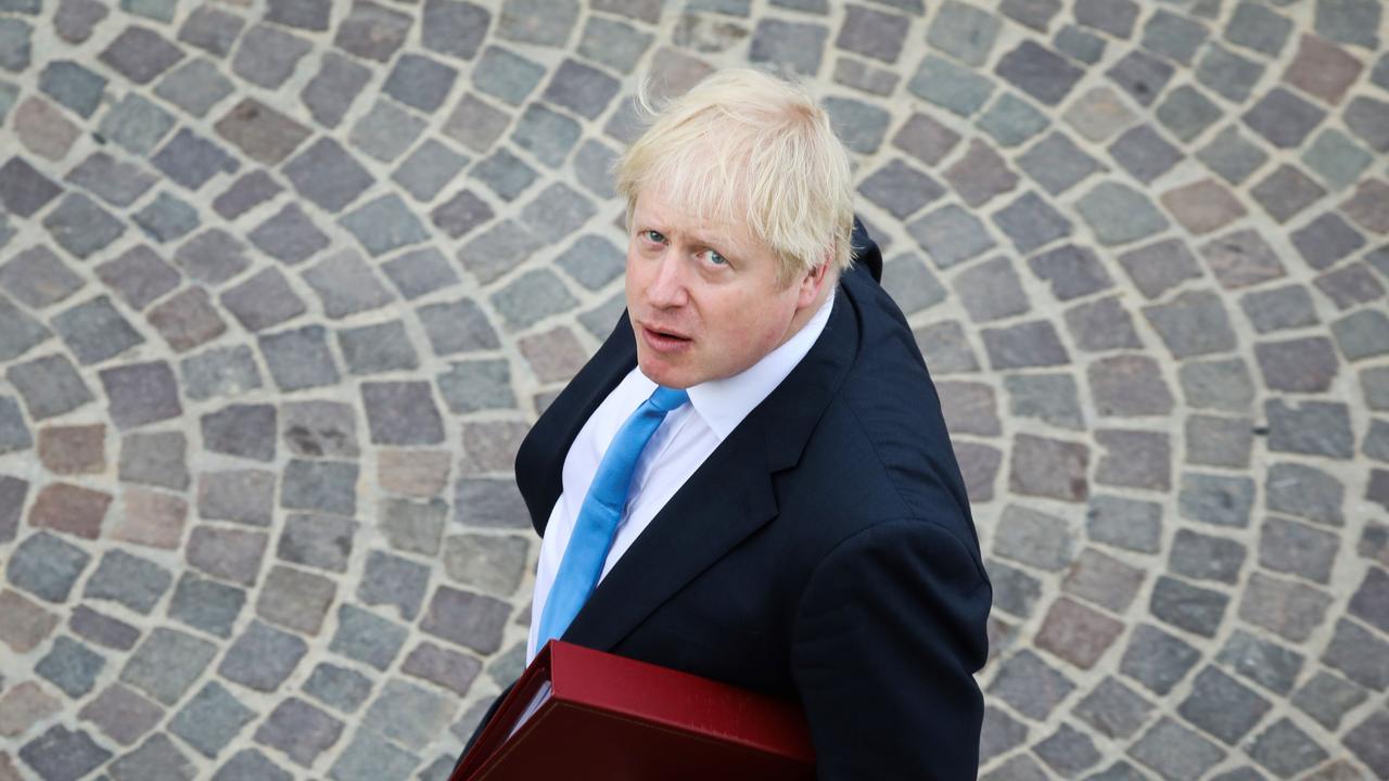 British Prime Minister Boris Johnson walks towards his meeting in Biarritz, south-west France. Picture: Ludovic Marin / AFP