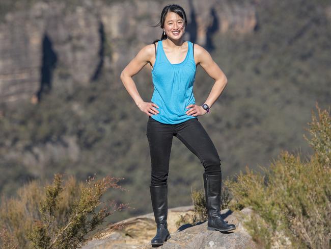 Andrea Hah has made Ninja Warrior history. Picture: Simon Carter