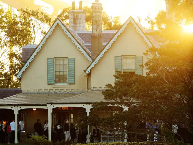 Kirribilli House shimmers in the morning light on Sydney Harbour. Picture: Brett Costello