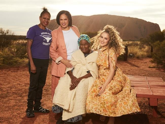 Christine Anu and family with loving matriarch Zipporah Whap. Her greatest wish would be to have one more year with her mum.