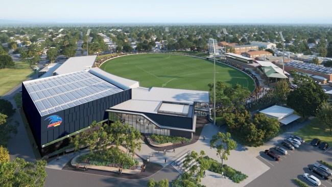 An artist's impression of the final design for the Adelaide Crows' new home at Thebarton Oval.