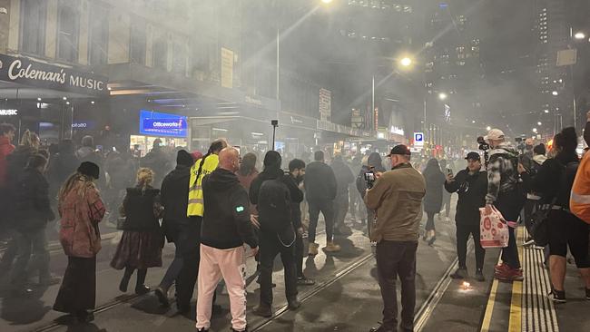 The anti-lockdown protest kicks off in Melbourne. Picture: Suzan Delibasic