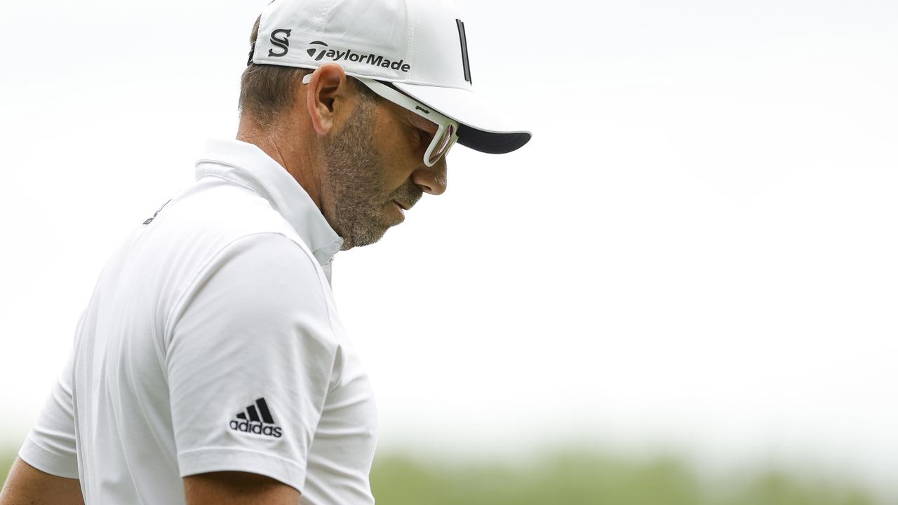 Sergio Garcia on the eighth tee during the first round of the Wells Fargo Championship at TPC Potomac Clubhouse on May 05, 2022 in Maryland. Photo: Getty Images