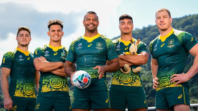 The new jersey is similar to the one worn at the 2019 Rugby World Cup. Picture: Rugby AU Media/Stuart Walmsley
