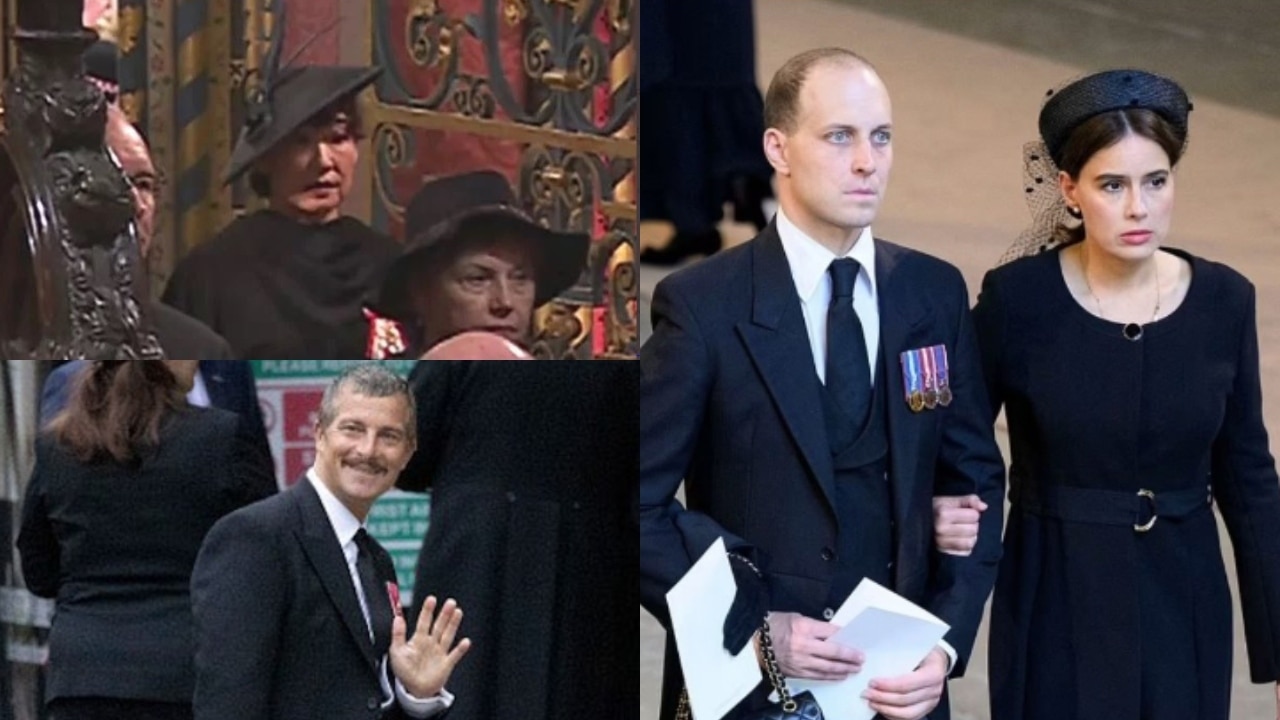 Surprise celebrity guests Bear Grylls, Sandra Oh and Sophie Winkleman attend  Queen Elizabeth II's funeral at Westminster Abbey | Sky News Australia
