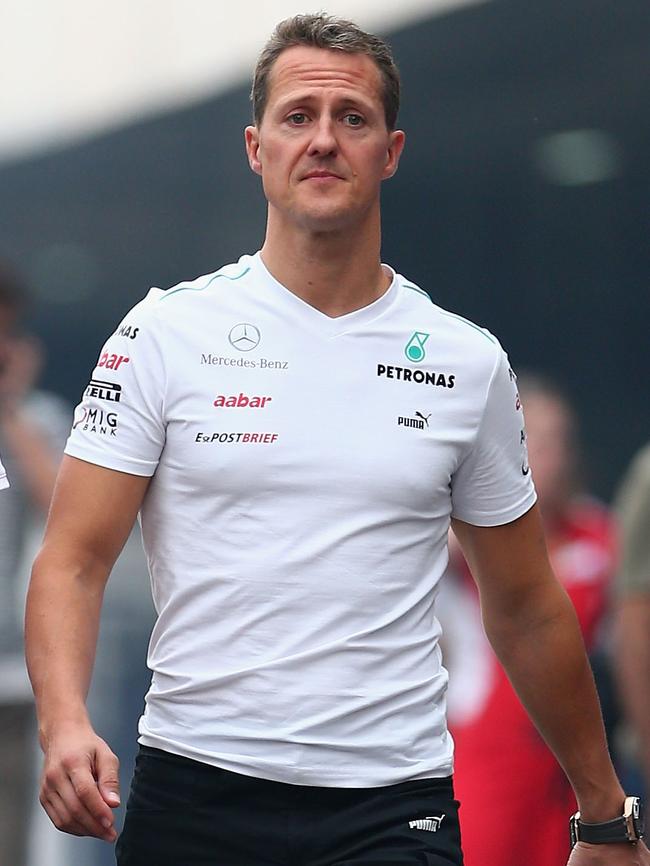 Michael Schumacher at the 2012 Indian GP. (Photo by Clive Mason/Getty Images)