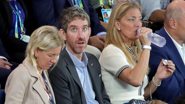 Scott Farquhar in the crowd during the 2020 Australian Open Women's Tennis final at Rod Laver Area in Melbourne. Picture: Stuart McEvoy