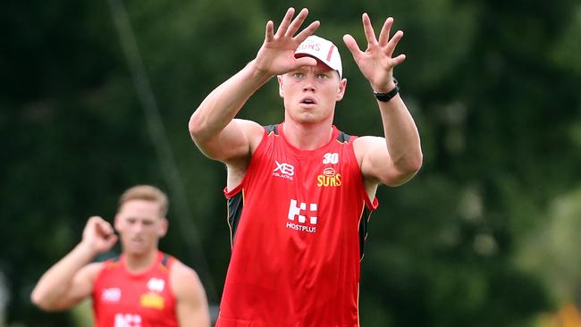 Peter Wright at Gold Coast training. Picture: Richard Gosling