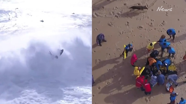 Big wave surfer rushed to hospital after horrific incident