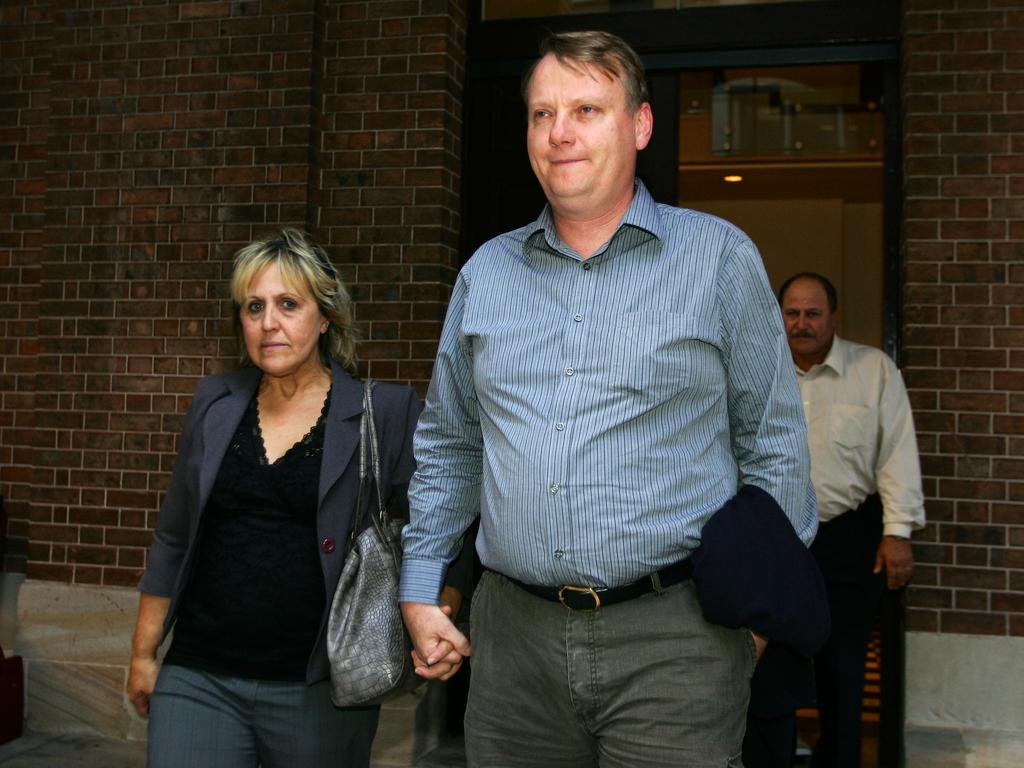 Chris and Mandy Burgess, parents of Tania Burgess leave the King Street Supreme Court in Sydney after ‘DL’ was found guilty of Tania’s murder at Forresters Beach on the Central Coast in 2005.