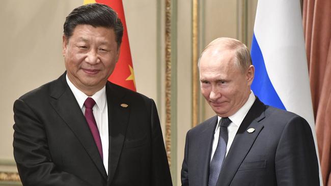 In terms of the geostrategic shifts that are occurring in Europe and the Indo-Pacific, Xi Jinping and Vladimir Putin are winning. Picture: AFP.