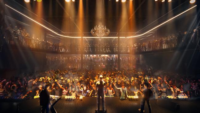 Artist's impression of the Hindley Street Music Hall, a new live entertainment venue set to open in Adelaide in August 2022. Picture: supplied