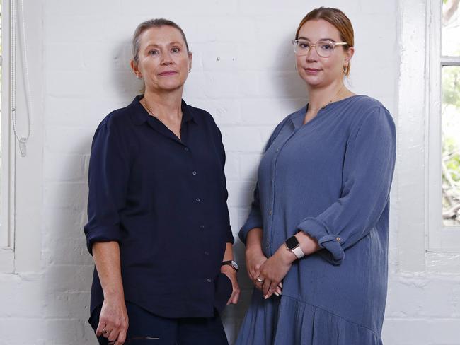 NSW Teachers Federation member Julie Ross, pictured with daughter and teacher Ruby Blake, said Covid anxiety was high among teachers. Picture: Sam Ruttyn