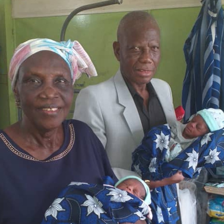 The couple gave birth after trying for 43 years. Picture: Lagos University Teaching Hospital