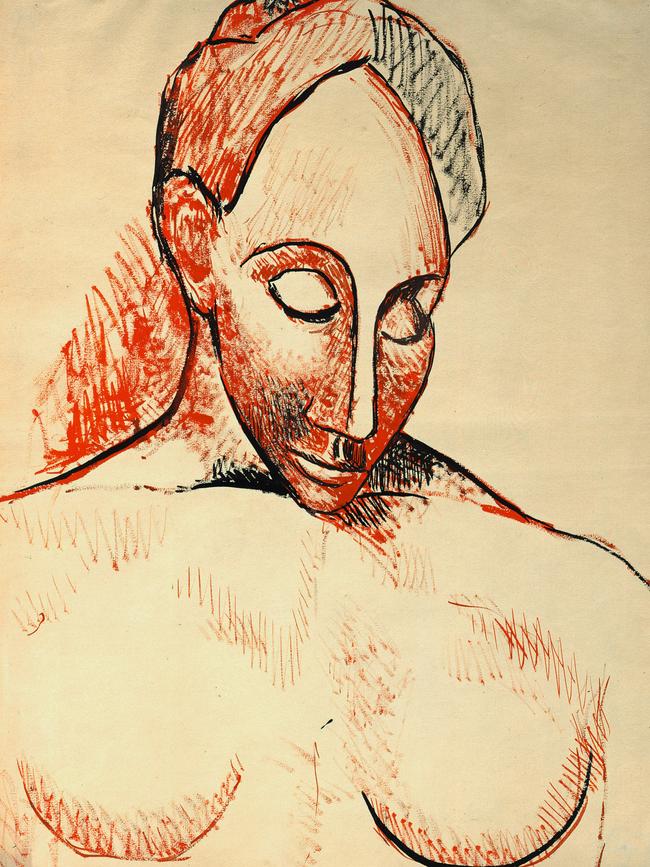 Pablo Picasso, Head of a woman (Tete de femme), 1906–07.