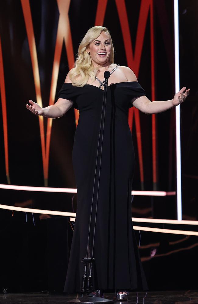 The US-based Australian star arrived in Sydney on Sunday to present at the AACTAs, and was one of the last celebrities to walk the red carpet on Wednesday night. Picture: Brendon Thorne/Getty Images.