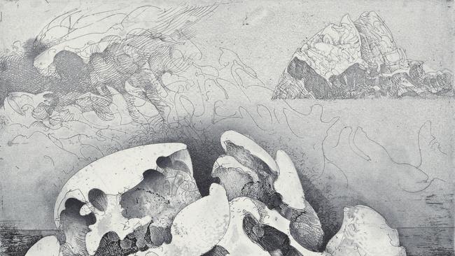 Jörg Schmeisser’s Twister etching. Courtsey Tasmanian Museum and Art Gallery