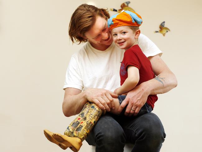 Nathan Long with his son Arthur 3yrs at Launceston. PICTURE CHRIS KIDD