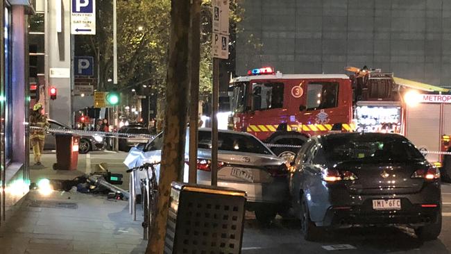 Melbourne CBD Car Hits Pedestrians: Man Struck By Stolen Car | Herald Sun