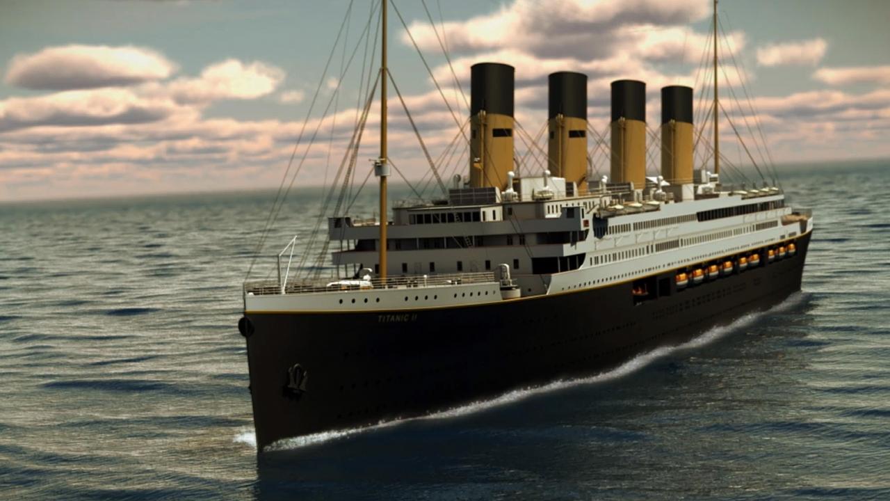 Titanic II is shown cruising at sea in this mock-up photo by Blue Star Line. Picture: Supplied