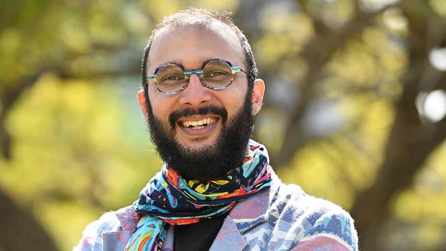 16/8/2023: Greens Jonathan Sriranganathan annonces that he will be a Brisbane Mayor Candidate, in the upcoming council election at a park in Stone Corner. pic: Lyndon Mechielsen/Courier Mail