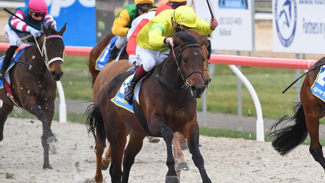 Fred Kersley and Hit The Shot break through on the Ballarat Synthetic in August.