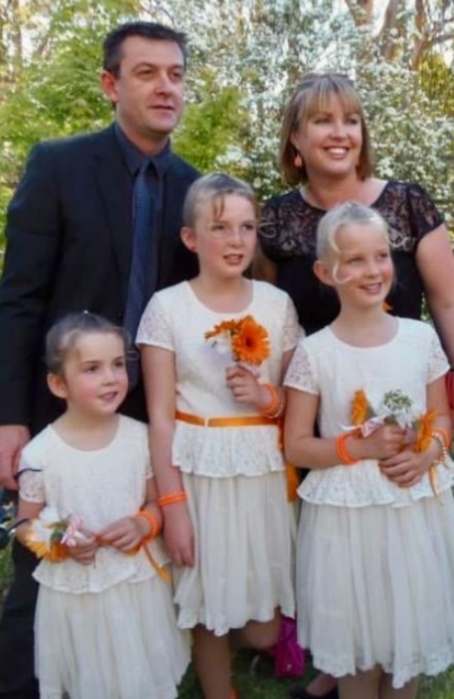 This photo of the Milthorpe family was taken just days before Rose disclosed her abuse. Picture: Copyright, news.com.au