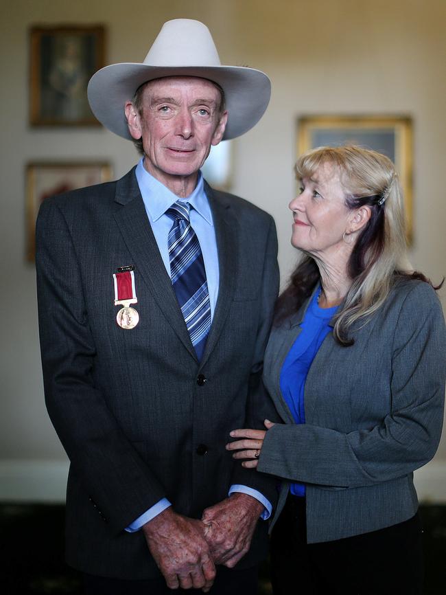 Truck driver Timothy John Bunyan with his wife Brenda. Picture: Jack Tran